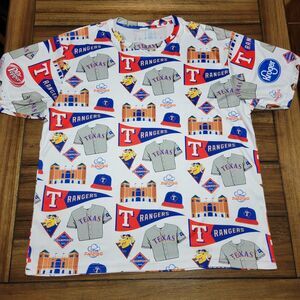 Texas Rangers SS White Unisex Tee All Over Graphics
